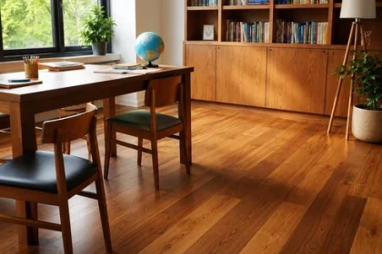 lantai kayu solid